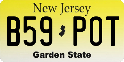 NJ license plate B59POT