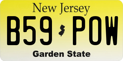 NJ license plate B59POW