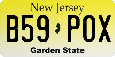NJ license plate B59POX
