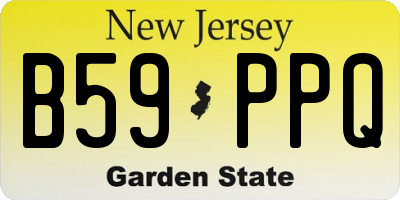 NJ license plate B59PPQ
