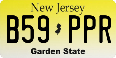 NJ license plate B59PPR