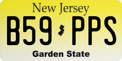 NJ license plate B59PPS