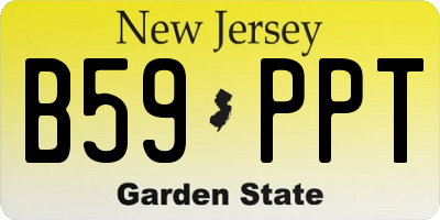 NJ license plate B59PPT