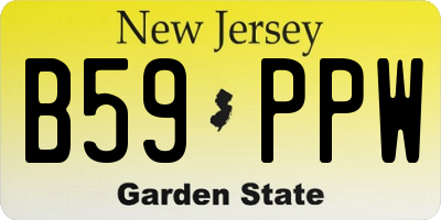 NJ license plate B59PPW