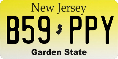 NJ license plate B59PPY