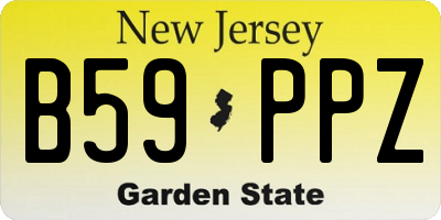 NJ license plate B59PPZ