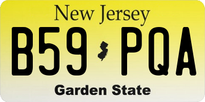 NJ license plate B59PQA