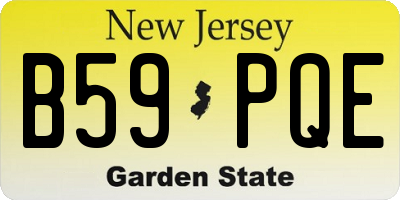NJ license plate B59PQE