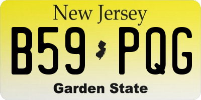 NJ license plate B59PQG