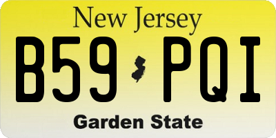 NJ license plate B59PQI