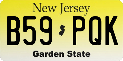 NJ license plate B59PQK