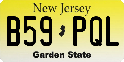 NJ license plate B59PQL