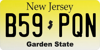 NJ license plate B59PQN