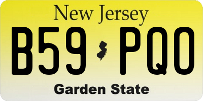 NJ license plate B59PQO
