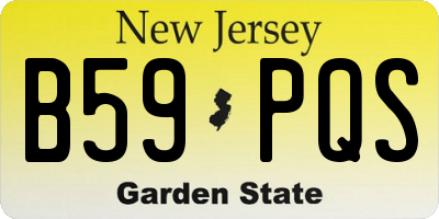 NJ license plate B59PQS