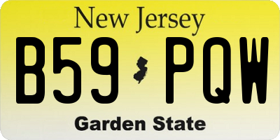 NJ license plate B59PQW