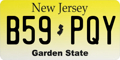 NJ license plate B59PQY