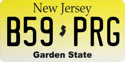 NJ license plate B59PRG