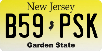 NJ license plate B59PSK