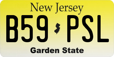NJ license plate B59PSL