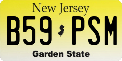 NJ license plate B59PSM