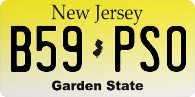 NJ license plate B59PSO