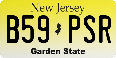 NJ license plate B59PSR
