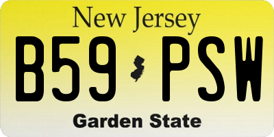 NJ license plate B59PSW