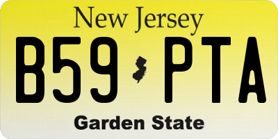 NJ license plate B59PTA