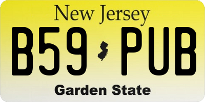 NJ license plate B59PUB