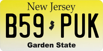 NJ license plate B59PUK