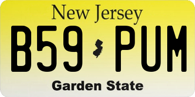 NJ license plate B59PUM