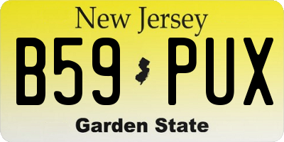 NJ license plate B59PUX