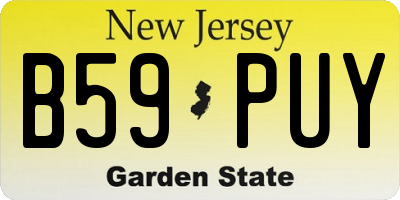 NJ license plate B59PUY
