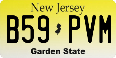 NJ license plate B59PVM