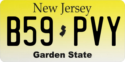NJ license plate B59PVY