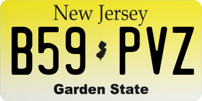 NJ license plate B59PVZ