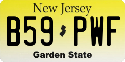 NJ license plate B59PWF