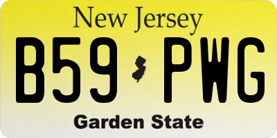 NJ license plate B59PWG