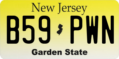 NJ license plate B59PWN