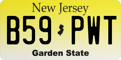 NJ license plate B59PWT