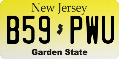 NJ license plate B59PWU