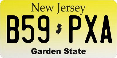 NJ license plate B59PXA