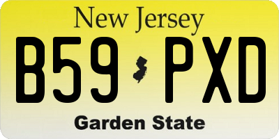 NJ license plate B59PXD