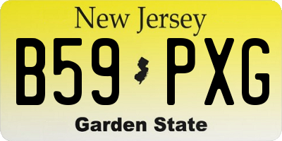 NJ license plate B59PXG