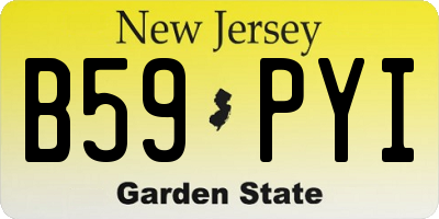 NJ license plate B59PYI