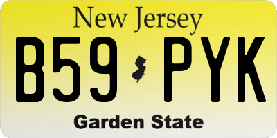 NJ license plate B59PYK