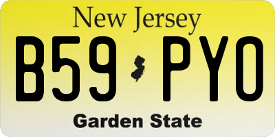 NJ license plate B59PYO