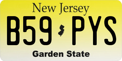 NJ license plate B59PYS