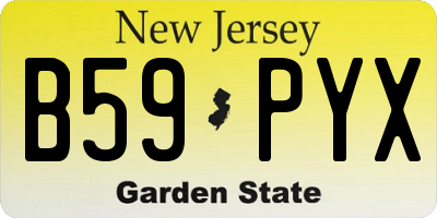 NJ license plate B59PYX